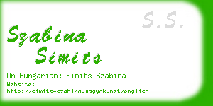 szabina simits business card